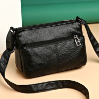 【CC】 Leather Embroidery Thread Messenger for Mother Multi-layer Crossbody Fashion Color Shoulder