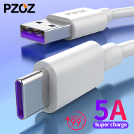 PZOZ 5A Cáp USB Type-C cho Huawei P40 P30 P20 Mate 40 30 20 X2 nova 7 8 Pro Bộ sạc điện thoại di động Sạc nhanh Cáp USB C thumbnail