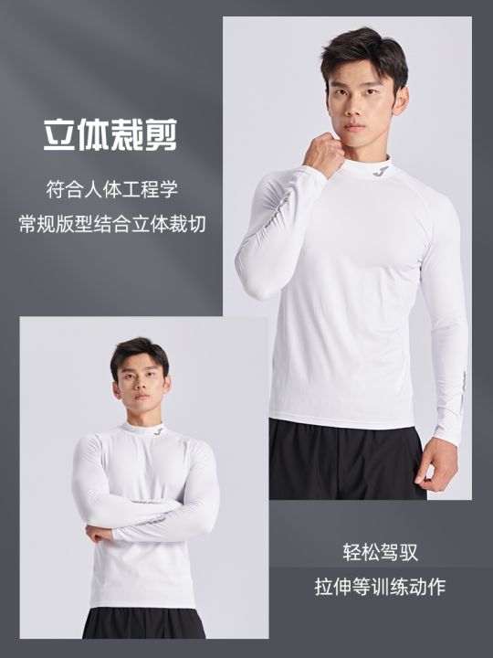 2023-high-quality-new-style-joma-collar-tights-spring-style-velvet-quick-drying-sports-long-sleeved-high-elasticity-training-running-t-shirt-tops-compression-clothing