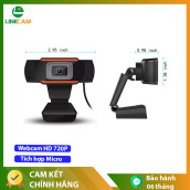 Camera Webcam HD 720P chất lượng HD tích hợp micro cho máy tính, Học online, Chát trực tuyến, Gọi video - Bảo hành 6 Tháng