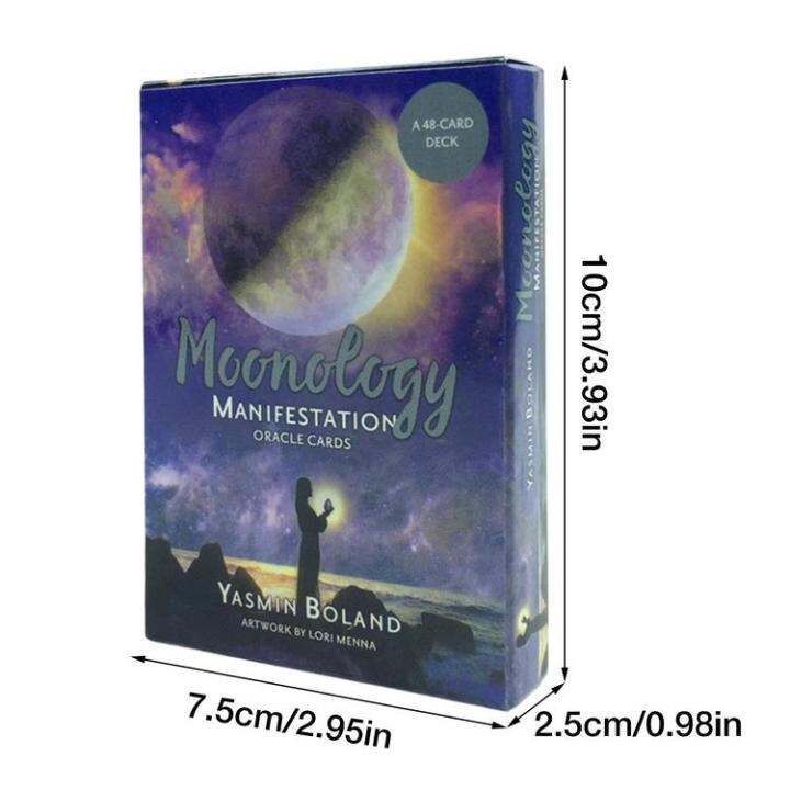 ร้อนขายไพ่ทาโรต์สำหรับการทำนายของใช้ส่วนตัวสำหรับ-moonology-manifestation-oracle-cards-mysterious-divination-tarot-deck-เวอร์ชั่นภาษาอังกฤษเต็มรูปแบบในอุดมคติ