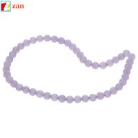 ZAN 48 PCS กลมกลมๆ ลูกปัดหินธรรมชาติ สีม่วงสีม่วง 8mm คะ ลูกปัดหลวมๆ ทำเครื่องประดับ DIY หินธรรมชาติหิน ลูกปัดหินลาเวนเดอร์ งานทำมือ