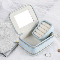 Portable Organizer PU Leather Case Ring Box Necklace Jewelry Box Storage