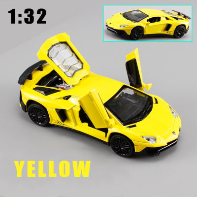 Diecast 1:32 Scale Miniature Alloy Car Model Lamborghini LP750 Supercar Metal Vehicle Christmas Toys for Children Boy Collection