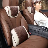 Car Solvent Free Headrest Memory Foam Car Rest Pillow Back Cushion Seat Neck Rest Waist Supports Set Car Interior Lumbar Pillows