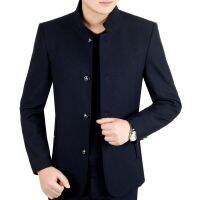 [COD] Middle-aged mens jacket spring and autumn middle-aged elderly stand-up collar dads casual