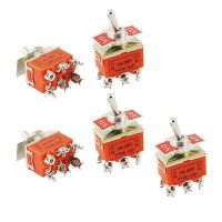 2 Pcs Orange AC 15A 250V 2 Position DPDT ON ON 6 Pin Toggle Switch Electrical Circuitry  Parts