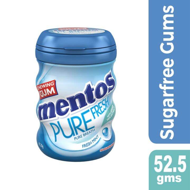 Mentos Pure Fresh Fresh Mint Gum 52.5 G - 1 Bottle 