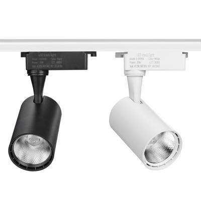 NEW LED COB Track Rail Light 10W 20W AC220V Spotlight Adjustable Rail Track Lighting lamp for Mall Exhibition Office black/white