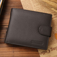 Genuine Leather Men Wallets Money Clip Cowhide Wallet Brand Coin Wallet Small Clutches Mens Purse Coin Pouch Short Men Wallet