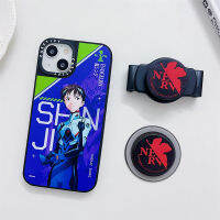 ที่วางโทรศัพท์ EVA Magsafe พร้อมขาตั้งยืดได้พับได้นีออนเจเนซิส Evangelion คลิปด้านหลังที่จับแหวนหดได้ป๊อปปรับขนาดได้ลายการ์ตูนสำหรับเด็กผู้หญิงสำหรับ iPhone 12 13 14 Pro Max