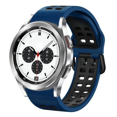 สำหรับ Samsung Galaxy Watch 4สายรัดสองนาฬิกาซิลิโคนสีระบายอากาศได้แบบคลาสสิก42มม. 20มม.