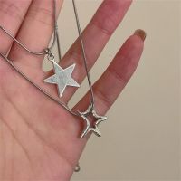 Y2k Irregular Star Pentagram Pendant Necklaces Korean Fashion Punk Hip Hop Necklace for Women Aesthetic Jewelry Accessories Fashion Chain Necklaces