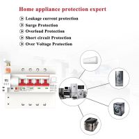 Tuya เบรกเกอร์ RCBO แอปเพื่อชีวิตอัจฉริยะพร้อมระบบตรวจสอบกำลังไฟ4P Wifi RCBO MCB การป้องกันการลัดวงจรไฟฟ้ากระแสไฟรั่ว Alexa