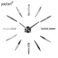 ZZOOI new hot sale clock watch wall stickers clocks home decoration modern quartz diy 3d acrylic stickers Mirror Metal