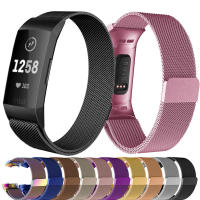 Milanese LOOP สำหรับ Fitbit Charge 3 BAND REPLACEMENT charge4 สายรัดข้อมือสแตนเลสนาฬิกาสร้อยข้อมือสาย Fitbit Charge 4 BAND