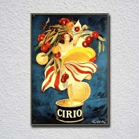 Cirio Foods ป้ายป้ายดีบุกโฆษณาโลหะสไตล์อิตาเลียนวินเทจโปสเตอร์โลหะป้ายสติกเกอร์ภาพวาดฝาผนังโลหะติดผนังตกแต่งโลหะ