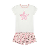 ชุดนอนเด็กผู้หญิง Mothercare pink leopard-print shortie pyjamas YD237