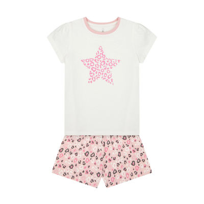 ชุดนอนเด็กผู้หญิง Mothercare pink leopard-print shortie pyjamas YD237