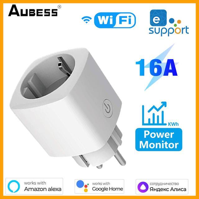 new-popular-aubess-wifi-plug-16asmartpower-monitorsaving-outlet-ทำงานร่วมกับ-alexassistant-ผ่าน-ewelink-app-control