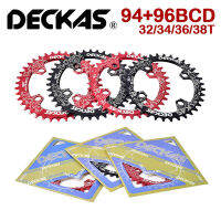 DECKAS 94 + 96 BCDจักรยานChainwheel 32T 34T 36T 38T MTBเฟืองจักรยานMountainมงกุฎรอบรูปไข่8/9/10/11ความเร็วเหมาะสำหรับM4000 M4050 GX NX X1 Crankใช้งานร่วมกับSHIMANOALIVIO M4000 M4050และวงจรGXข้อเหวี่ยง