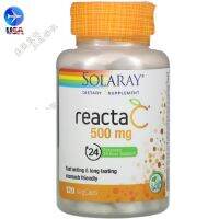 จุด Solaray ไม่ใช่กรด24ชั่วโมงวิตามินซีที่มีฟลาโวนอยด์ Reacta-C 500Mg120แคปซูล