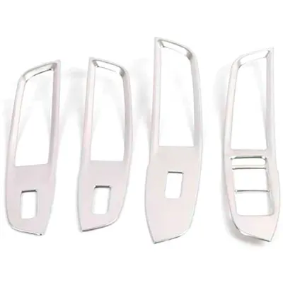 for MG ZS 2017-2021 Car Window Button Switch Cover Glass Lifting Trim Frame Stainless Steel Decoration Accessories