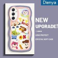 เคสปลอกสำหรับ Samsung Dienya A34 5G ลายการ์ตูนน่ารักนาซ่าบัซไลท์เยียร์ใหม่ Colour Macaron โบก้อนขอบกันกระแทกแบบใสนิ่มเคสมือถือสร้างสรรค์เคสกล้องซิลิกาเจลฝาครอบป้องกัน