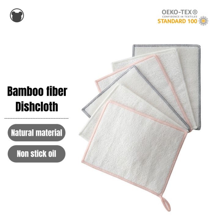 BAER FAMILY 10pcs Eco-friendly Bamboo Fiber Cleaning Cloth