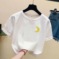 Trendy Print Womens T-Shirt Loose Soft Stretch Tops Student Fovor Graphic Tees