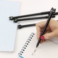 【☸2023 New☸】 mao940 4ชิ้นปากกาหมึกเจลแมวสีดำน่ารักเครื่องเขียนเกาหลีอุปกรณ์การเรียนสร้างสรรค์0.5มม.