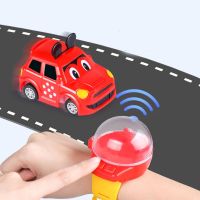 【CW】 Mini Cartoon RC Small Car Analog Watch Remote Control Cute Infrared Sensing Model Batteryed Toys For Children Gifts