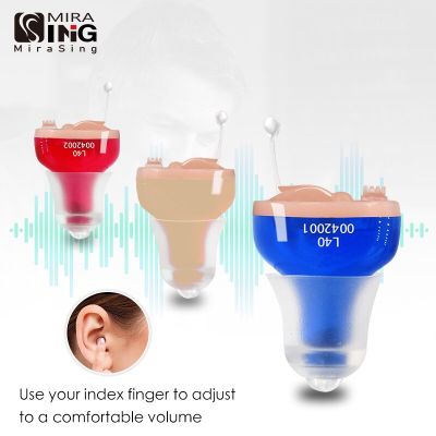 ZZOOI Hearing Aids Audifonos Sound Amplifier L40 Mini Portable Inner Ear Invisible Volume Control Adjustable Device Drop Shipping