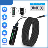 3 In 1 720จุด WiFi Endoscope กล้องตรวจสอบกันน้ำงูกล้องขนาดเล็ก USB Borescope สำหรับรถยนต์สำหรับ Iphone และ Android มาร์ทโฟน