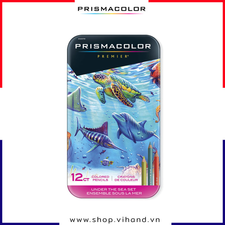 Bộ bút chì màu vẽ phong cảnh dưới biển Prismacolor Premier Under The Sea –  12 Màu 