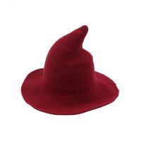 Xkwyshop Sombrero De Bruja De Halloween Para Mujeres Y Niñas Plegable De Ala Ancha De Lana De Punto Para Fiesta De Halloween