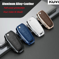 【2023】Alloy Leather Car Key Cover Case Shell For FORD Fusion Fiesta Escort Mondeo Everest Ranger 3 Buttons key chain