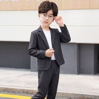 [COD] Childrens casual suit autumn boy three-piece flower girl handsome Korean version baby host speech