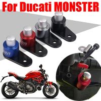 ☽สำหรับ Ducati 695มอนสเตอร์696 795 796 797 821 1100 1200 1200S ทางลาดอุปกรณ์เสริมมอเตอร์ไซค์เบรกลาดล็อคเสริมที่จอดป้าย