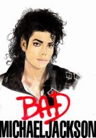 ∋┋♨ MICHAEL JACKSON BAD Art ฟิล์มพิมพ์ผ้าไหมโปสเตอร์ Home Wall Decor 24x36inch