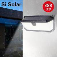 Super Bright Outdoor Solar Light Human Sensor 388 LED Garden Light IP65 Waterproof Solar Wall Lamp 3 Working Mode Street Lamps