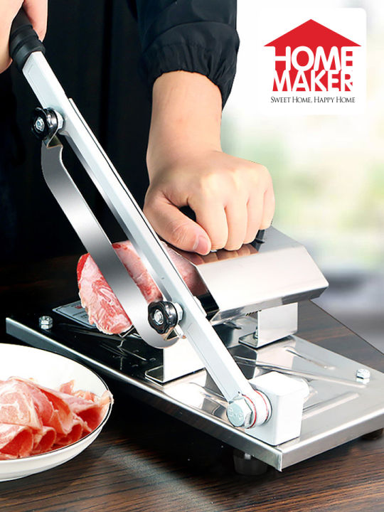 Manual Meat Slicer Sushi Household Mutton Roll Beef Vegetable Meat Cutter  Food Slicer Slicing Machine for BBQ Hotpot Shabu Shabu Kitchen 