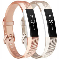 2แพ็คสายรัดเล่นกีฬาใช้งานร่วมกับ Fitbit สายรัดออกกำลังกาย Alta/อัลต้า HR/Ace, Soft TPU สายรัดข้อมือสำรองสำหรับผู้หญิงผู้ชาย