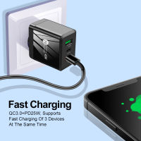 45W USB C Fast Charge Charger Type C PD Quick Charge QC 3.0 Dual USB Charger สำหรับ 12 13 Pro Samsung Xiaomi เครื่องชาร์จศัพท์