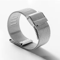 สาย Milanese Loop สายนาฬิกา,อุปกรณ์เสริมสายนาฬิกาข้อมือสเตนเลสสตีลทั่วไปขนาด12มม. 14มม. 16มม. 18มม. 20มม. 22มม. 13มม. 17มม. 19มม. 0.6