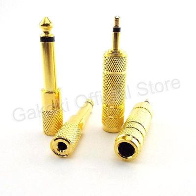 Chaunceybi 6.5mm Female to 3.5mm Male Jack 6.35mm Plug Audio Microphone Converter Aux Cable Gold Plated
