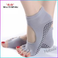 【hot sale】๑ C04 WorthWhile 1 Pair Women Yoga Socks Anti Slip for Lady Gym Fitness Sports Cotton Pilates Sock Professional Slippers Dance Protector