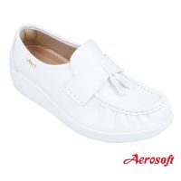 รองเท้าพยาบาล รองเท้าใส่ทำงาน รองเท้าเพื่อสุขภาพ รุ่น NW9091 สีขาว สีดำ มี Arch support (หนุนอุ้งเท้า)