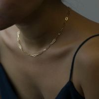 [COD] European and cross-border new product necklace simple chain clavicle female ins temperament short