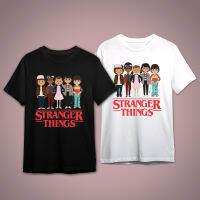 เสื้อยืดคอกลม สกรีนลาย STRANGER THINGS แขนสั้น  ผ้า COTTON 100%